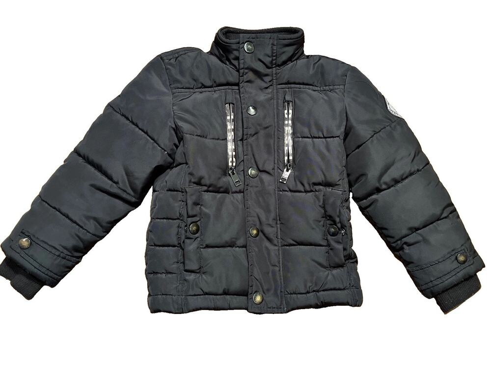Diesel Boys Size 4 Black Down Puffer Jacket Winter Coat Missing Hood
